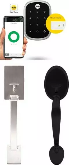 Assure SL - Smart Ready - Digital Deadbolt + Gripset - SN / BLK Assure SL - Smart Ready - Digital Deadbolt + Gripset - SN / BLK