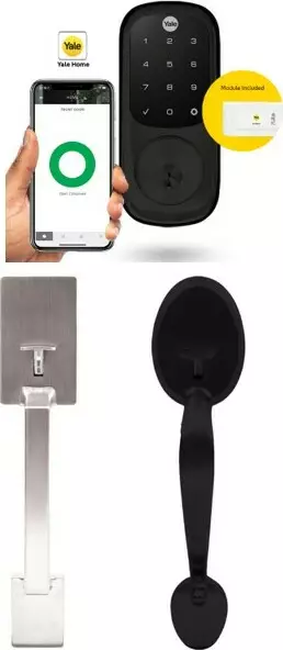 Assure Keyed - Smart Ready - Digital Deadbolt + Gripset - SN / BLK Assure Keyed - Smart Ready - Digital Deadbolt + Gripset - SN / BLK