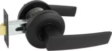 Valor Angular Round Rose Lever Sets - SP / BLK