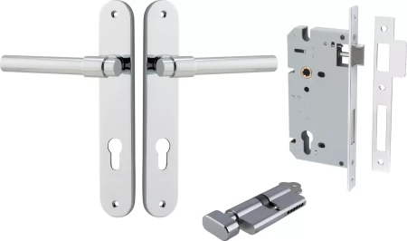 Helsinki Lever - Oval Entrance Set - Key / Turn - CP