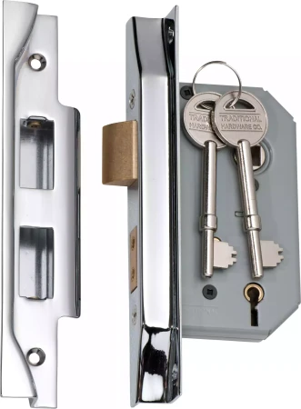 Rebated 5 Lever Mortice Lock - Backset 46mm - CP