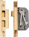 Rebated 5 Lever Mortice Lock - Backset 46mm - SB