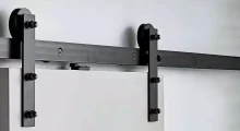 Barn Door Track Kit for Single Doors - BLK