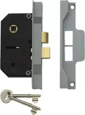 2 Lever Rebated Mortice Lock - 44.5mm Backset - SC