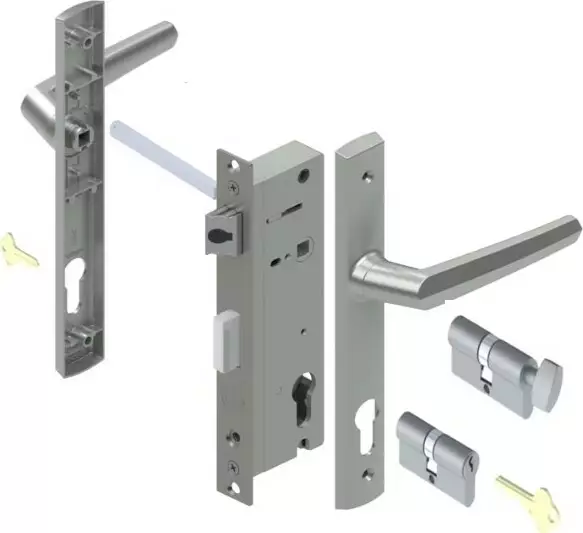 Aria - Induro 40mm Backset - Adjustable Bolt Throw - 2 Point Lock Sets Aria - Induro 40mm Backset - Adjustable Bolt Throw - 2 Point Lock Sets