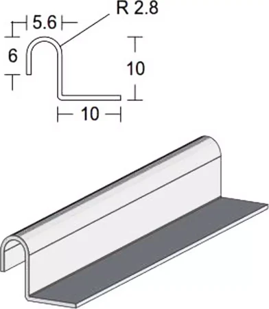 60300 Track Capping 2380 x 10mm x 2.8R