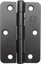 Radius Butt Hinge 89x58x2mm LP Steel R1/4 - BLK