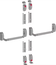 Double Door 2 x 2 Point Locking Exit Devices - SIL