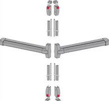 Double Door 2 x 2 Point Locking Exit Devices - SIL