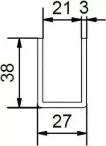 97 Channel (Galvanised steel) - 3000mm