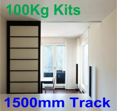 Husky 1500mm Aluminium Anodised Track Kit - 100kg