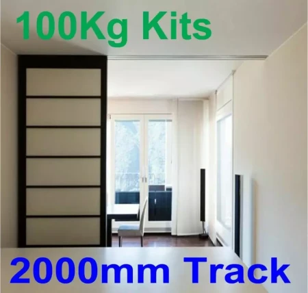 Husky 2000mm Aluminium Anodised Track Kit - 100kg