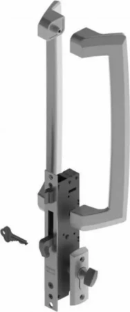 Pinnacle Sliding Door Kit Aria Handle Key/Turn 40mm Blk