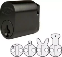 570 Oval Cylinder & Keys 6 Pin w/Cams - BLK