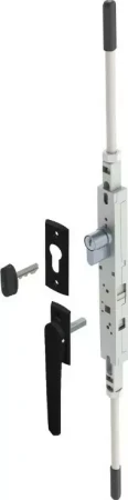 Aria Twin Bolt Lockset - Locking - BLK