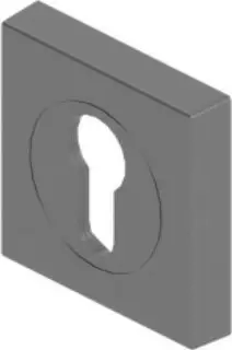 Apex Square Euro Cylinder Escutcheon - PC