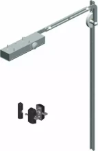 7714 Sliding Door Closer w/ Latch - SIL