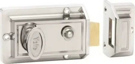 Rim Nightlatch Excl Cylinder - Silver