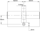 Euro C4 5 Pin K/K Fixed Cam E 62/32 - SC