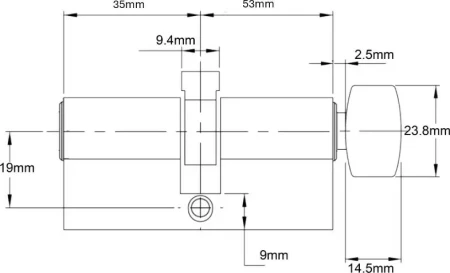 Euro C4 5 Pin Offset K/T Fixed Cam 35/53 - SC