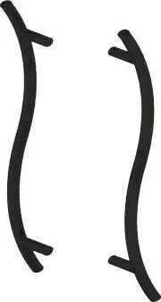 Nero 147 B2B Curved Entrance Handle 450mm - BLK