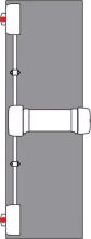 Fluid 2 Point Exit Device Horizontal Latch - SIL