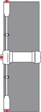 Fluid 3 Point Exit Device Combination Latch - SIL