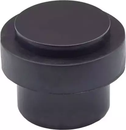 MN 207 38 x 40mm Round Floor Mount Door Stop - BLK