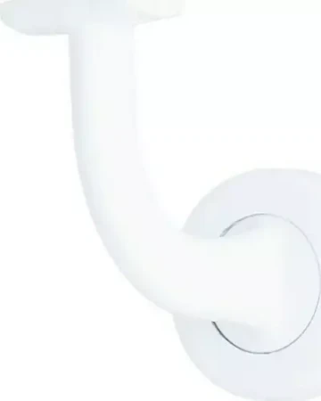 Bannister Bracket - Round Concealed Fix - White