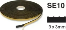 SE10 Black Sponge Seal 9x3mm EPDM