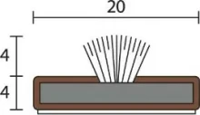 RP2004S 2100mm Intumescent PVC Case Seal - Brown