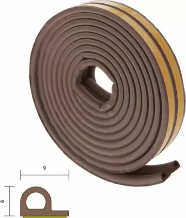 RP48 Weather Strip Roll 9 x 6 x 5m EPDM - BRN