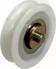 Grooved Nylon Wheel /w Fixed Axle (Pair)