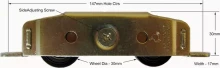 Carriage - Tandem Wheel - Side Adjusting 100kgs