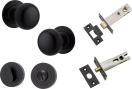 Cambridge Knob - Round Rose Privacy Set - MB