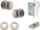 Cambridge Knob - Round Rose Entrance Set - Key / Key  - SN