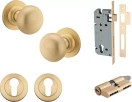 Cambridge Knob - Round Rose Entrance Set - Key / Key  - BB