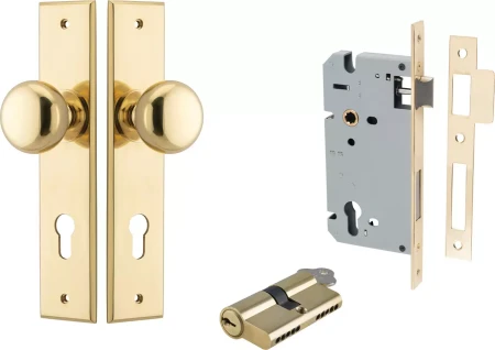 Cambridge Knob - Chamfered Entrance Set - Key / Key  - PB