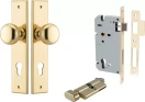 Cambridge Knob - Chamfered Entrance Set - Key / Turn - PB