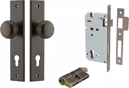 Cambridge Knob - Chamfered Entrance Set - Key / Key  - SB