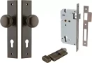 Cambridge Knob - Chamfered Entrance Set - Key / Turn - SB