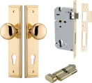 Cambridge Knob - Stepped Entrance Set - Key / Turn - PB