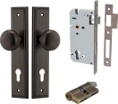 Cambridge Knob - Stepped Entrance Set - Key / Key  - SB