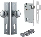 Cambridge Knob - Stepped Entrance Set - Key / Turn - SC