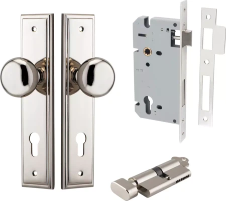 Cambridge Knob - Stepped Entrance Set - Key / Turn - PN