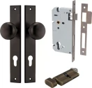 Cambridge Knob - Rectangular Entrance Set - Key / Turn - SB