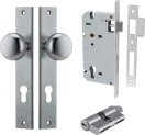 Cambridge Knob - Rectangular Entrance Set - Key / Key  - SC