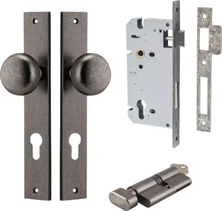 Cambridge Knob - Rectangular Entrance Set - Key / Turn - DN