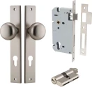 Cambridge Knob - Rectangular Entrance Set - Key / Key  - SN