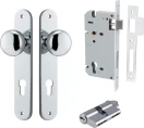 Cambridge Knob - Oval Entrance Set - Key / Key  - CP